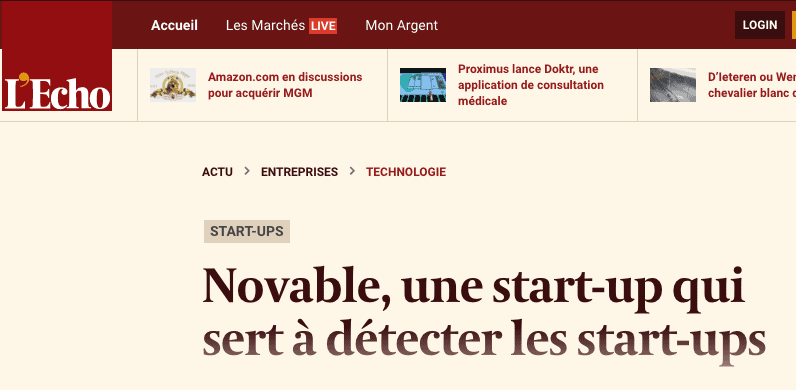 Novable - startup scouting