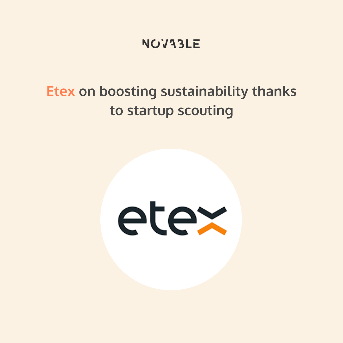 Etex startup scouting