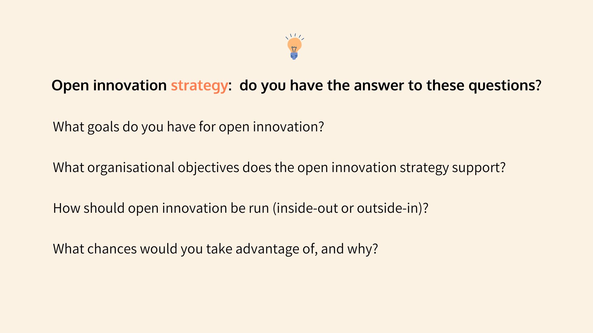 open innovation strategy
