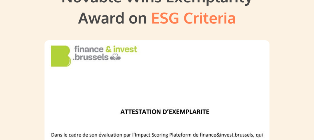 Novable Wins Exemplarity Award on ESG Criteria