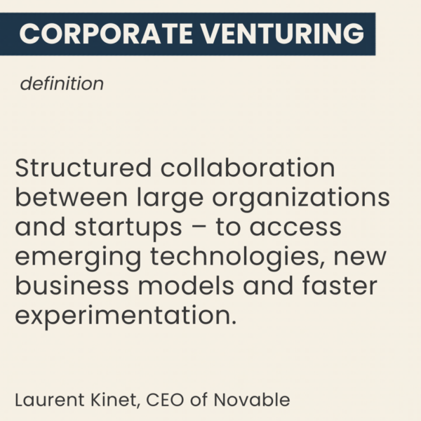 corporate-venturing-definition.png Corporate venturing definition quote by Laurent Kinet.